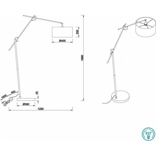 Торшер Trio PONTE 401600132