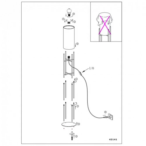Торшер Eglo GLASTONBURY 43142