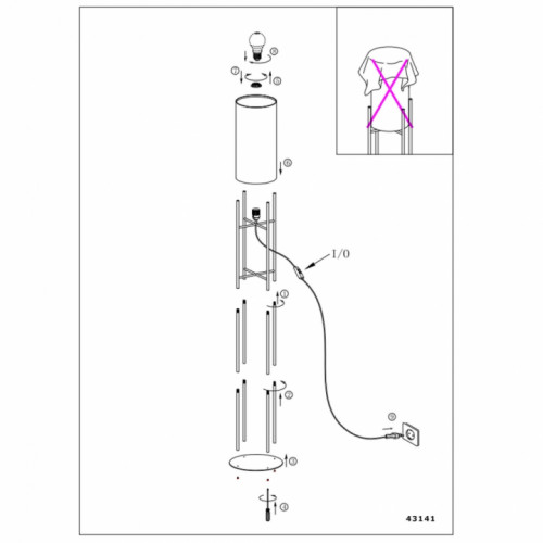 Торшер Eglo GLASTONBURY 43142
