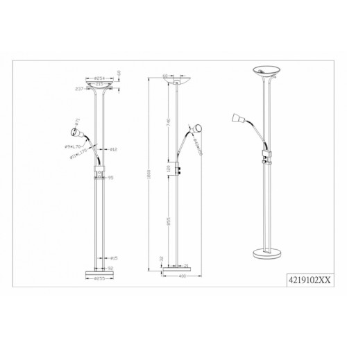 Торшер Trio SANTOII 421910228