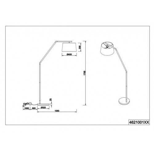 Торшер Trio TRACY 462100132