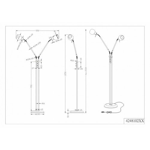 Торшер Trio FREDDY 424810207