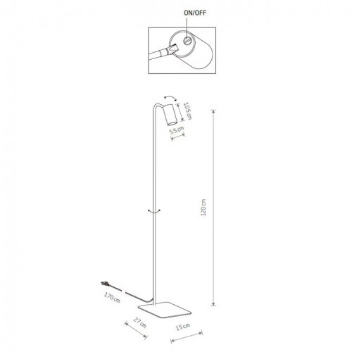 Торшер Nowodvorski MONO 7704