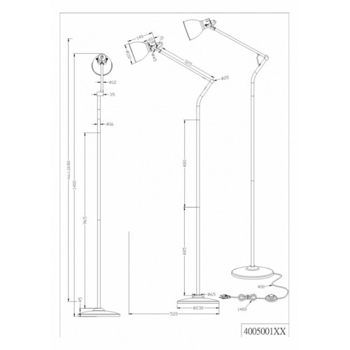 Торшер TRIO JASPER 400500107