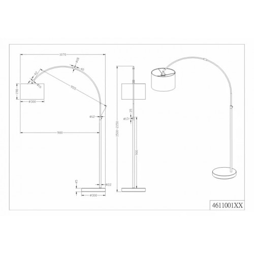 Торшер Trio HOTEL 461100102
