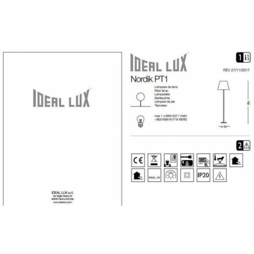 Торшер Ideal Lux NORDIK 161716