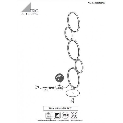 Торшер Trio RONDO 422610531