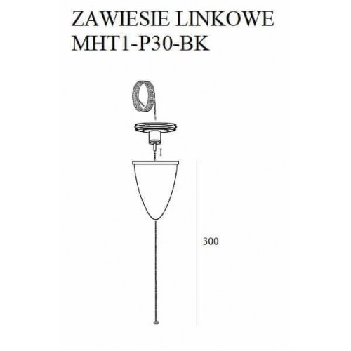 Підвіс 1,5м MAXlight MAX MHT1-P30-BK