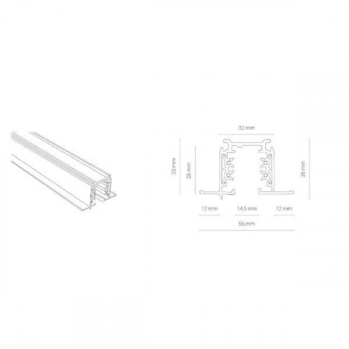 Трек Nowodvorski CTLS RECESSED TRACK,1m 8692