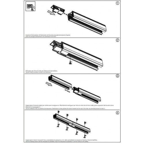 Коннектор прямий Ideal Lux LINK TRIMLESS ON/OFF 169637