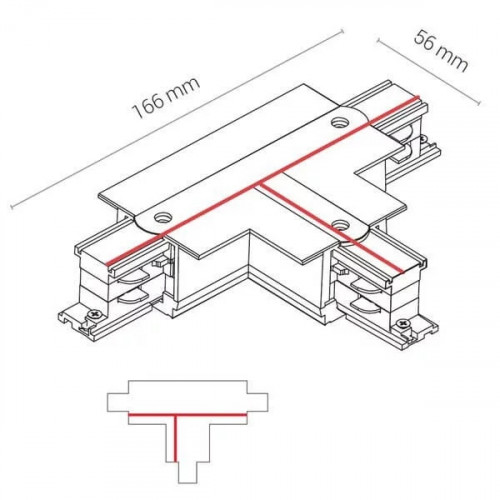 Т-конектор правий Nowodvorski CTLS RECESSED POWER T<br />CONNECTOR, RIGHT 1 (T-R1) 8246