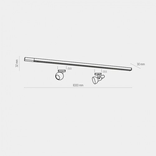 Трифазна шина 1м TK Lighting TRACER 3602