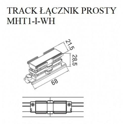 Внутрішній конектор MAXlight MAX ŁĄCZNIK WEWNĘTRZNY MHT1-I-WH