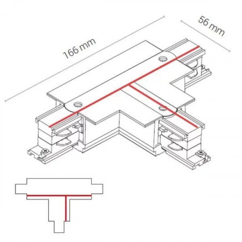 Т-конектор лівий Nowodvorski CTLS RECESSED POWER T<br />CONNECTOR, LEFT 2 (T-L2) 8240