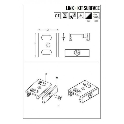 Кріплення Ideal Lux LINK TRIMLESS ON/OFF KIT SURFACE 169972