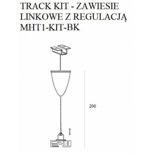 Підвіс 2м MAXlight MAX MHT1-KIT-BK