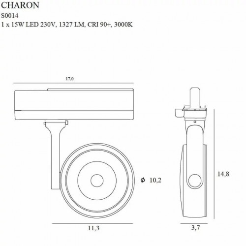 Трековий світильник MAXlight LINEAR S0008