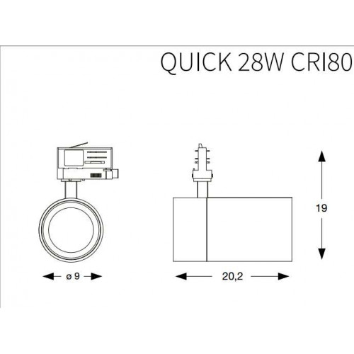Трековий світильник Ideal Lux QUICK 222677
