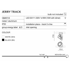Трековий світильник AZzardo JERRY TRACK AZ2458 (GM4114BK)