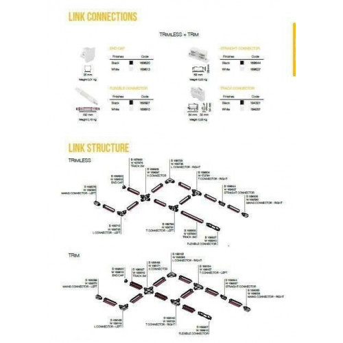 L-конектор лівий Ideal Lux LINK TRIM ON/OFF 188126