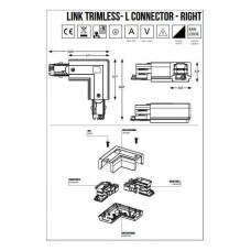 L-Конектор правий Ideal Lux LINK TRIMLESS ON/OFF L CONNECTOR 169729