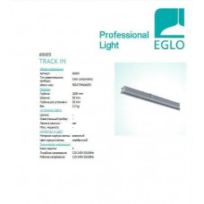 Трек Eglo 3-PHASE ELECTRIC TRACK RECESSED 2M 60605