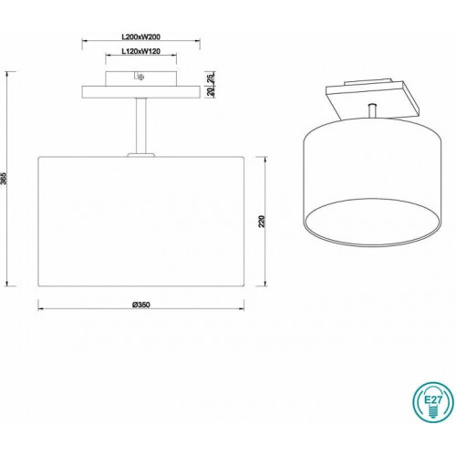 Вбудований світильник Viokef 4186700 LOTUS