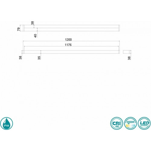 Вбудований світильник Viokef 4187000 LOTUS