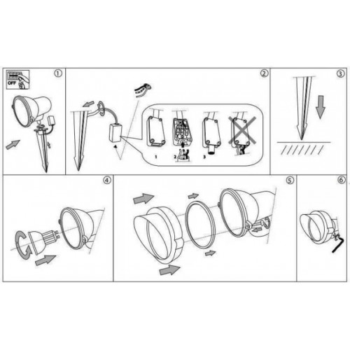 Грунтовий світильник Ideal Lux 033037 TERRA